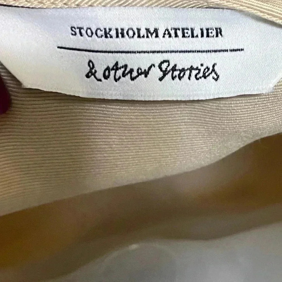 & Other Stories Short Sleeve Wrap Midi Dress Size 12 - Picture 5 of 6